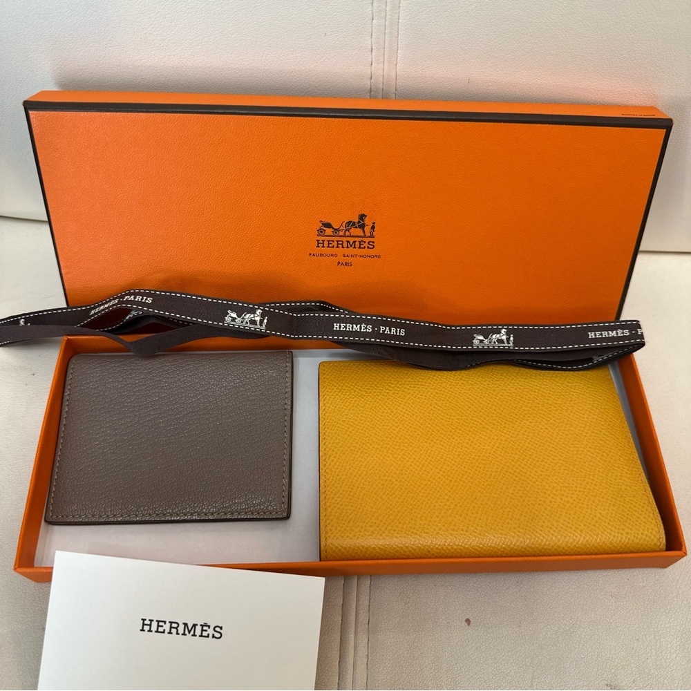 Authentic Hermès GM/PM agenda set with box with COA